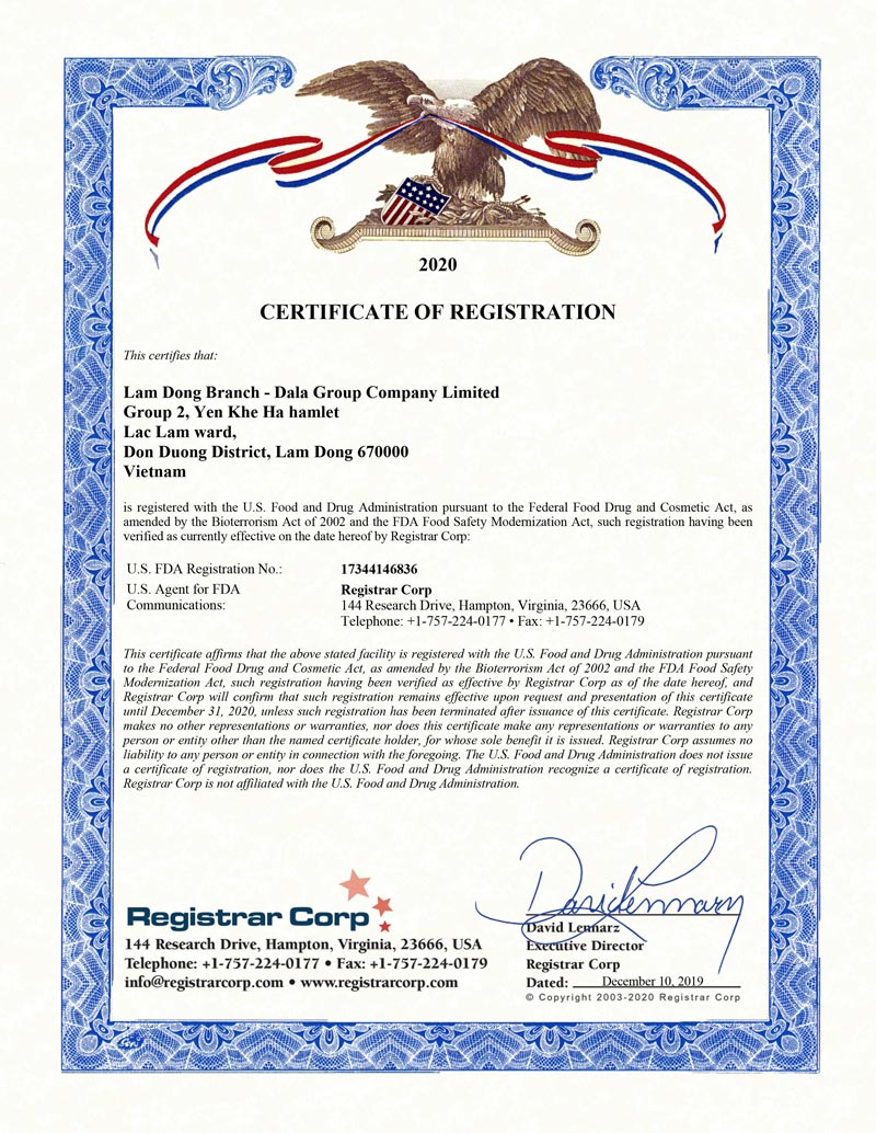 giấy chứng nhận FDA mỹ phẩm
