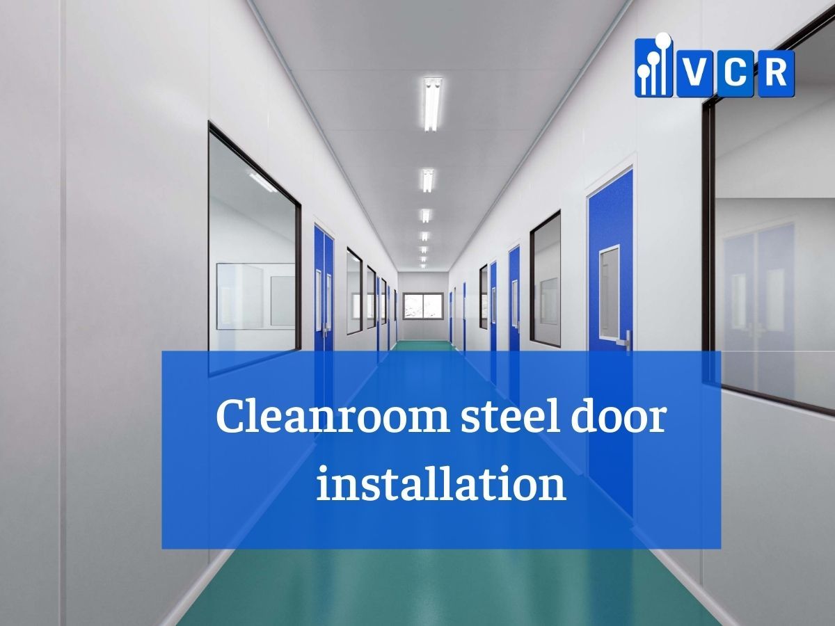 Cleanroom steel door installation