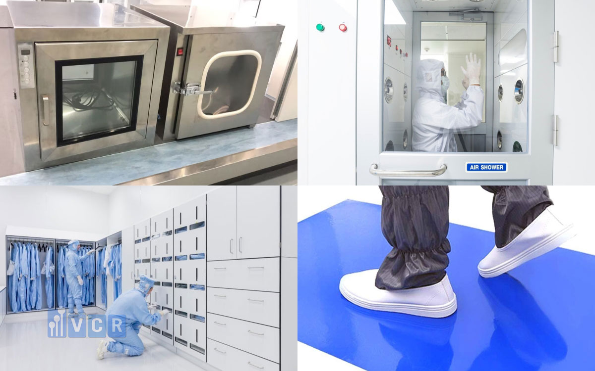 Nhóm thiết bị kiểm soát nhiễm bẩn trước khi vào phòng sạch