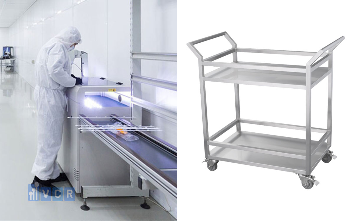 Nhóm thiết bị nội thất và thao tác trong phòng sạch sản xuất chip