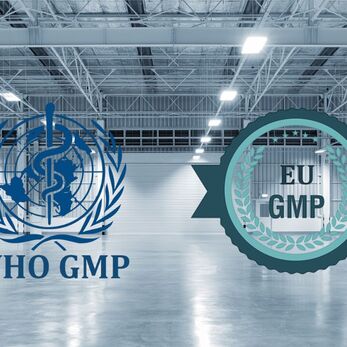 When should WHO-GMP be used instead of EU-GMP?