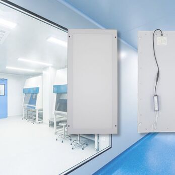 What indicators should be considered when choosing lights for sterile rooms?
