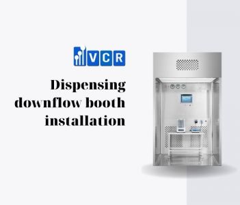 Dispensing downflow booth installation