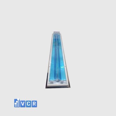 Beveled Clean Room Light Trough 600mm – 2 Bulbs