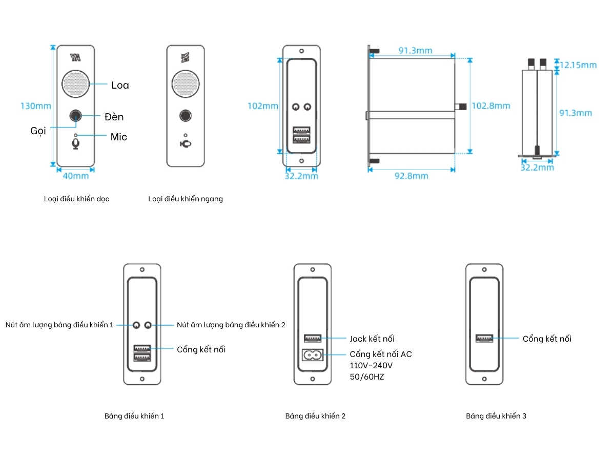 Hệ thống liên lạc nội bộ cho Pass Box YA-IPL006