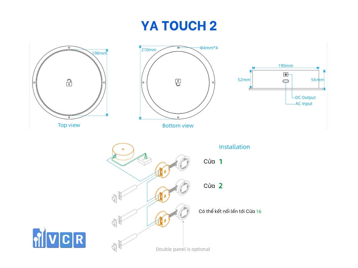 khóa liên động YA Touch 2