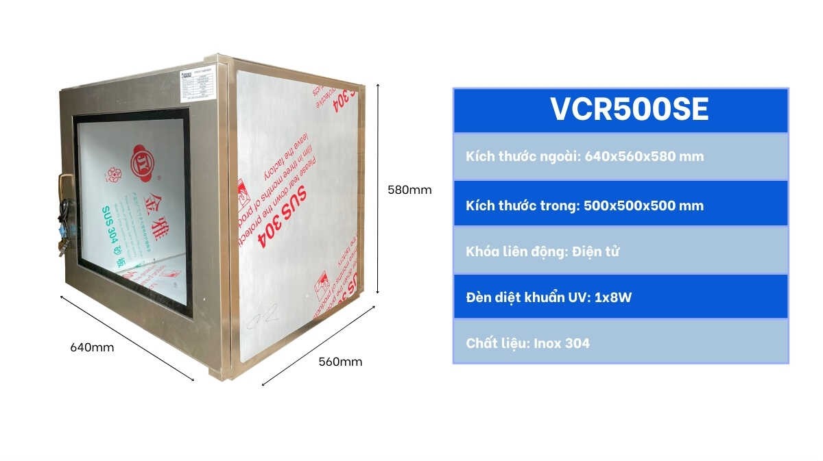 thông số pass box tĩnh 500