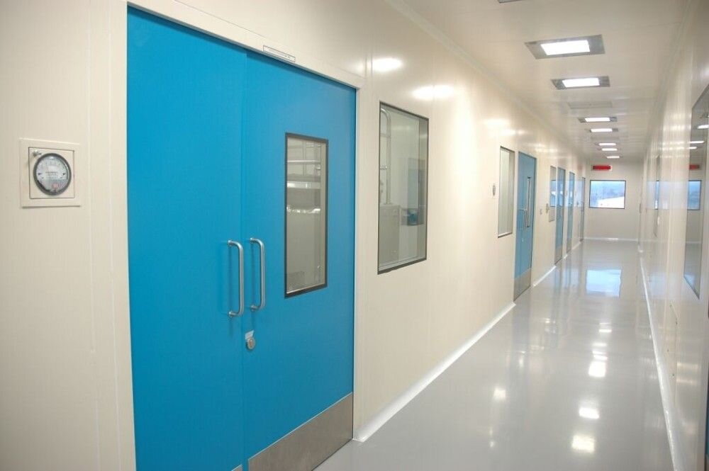 Cleanroom door core material