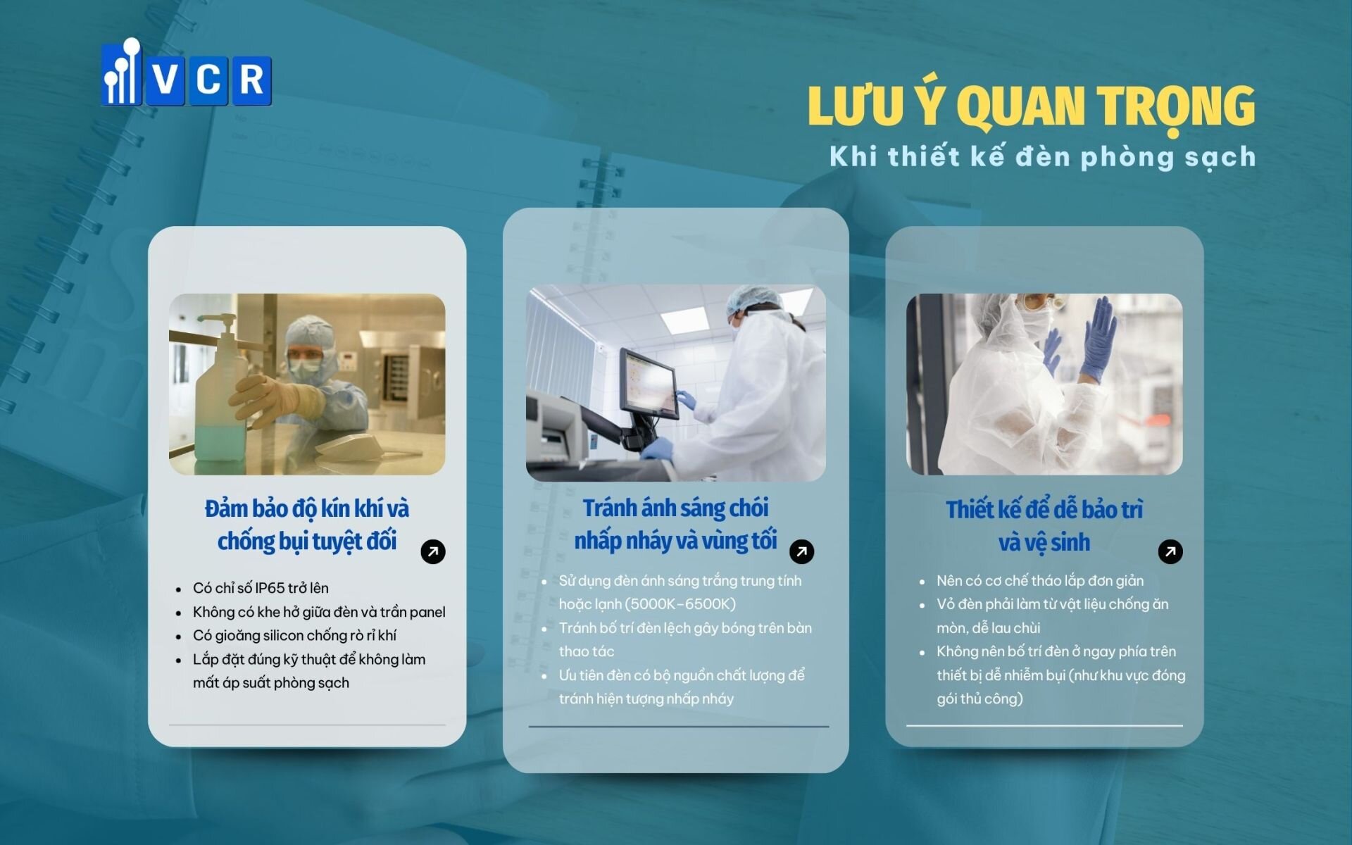 5 Lưu ý quan trọng khi thiết kế đèn phòng sạch